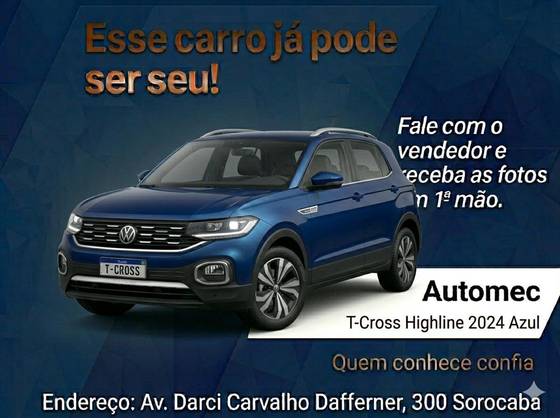 VOLKSWAGEN T-CROSS 1.4 250 TSI TOTAL FLEX HIGHLINE AUTOMÁTICO VOLKSWAGEN T-CROSS 1.4 250 TSI TOTAL FLEX HIGHLINE AUTOMÁTICO